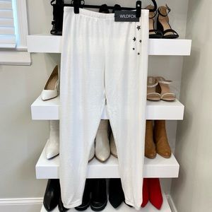 NWT Wildfox Believe Rory White Joggers | Size Medium | New with Tags